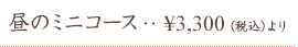 昼のミニコース